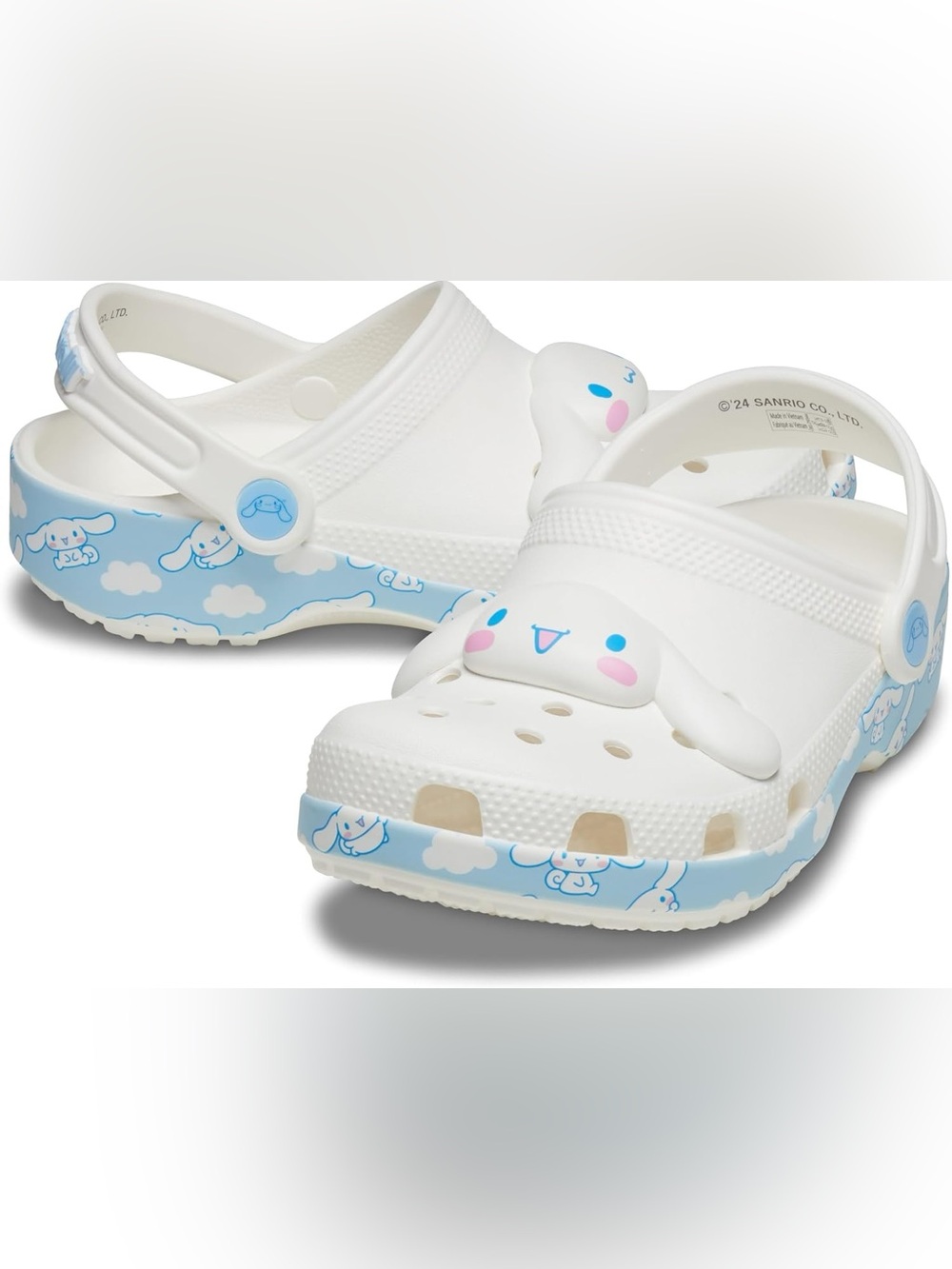 Crocs x Sanrio Cinnamoroll White Crocs Classic Clog Size W9/M7 NWT